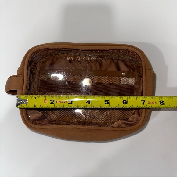 MYTAGALONGS Neoprene Organizer Pouch - Toiletry & Tech Bag - Camel/Tan - Picture 7 of 8